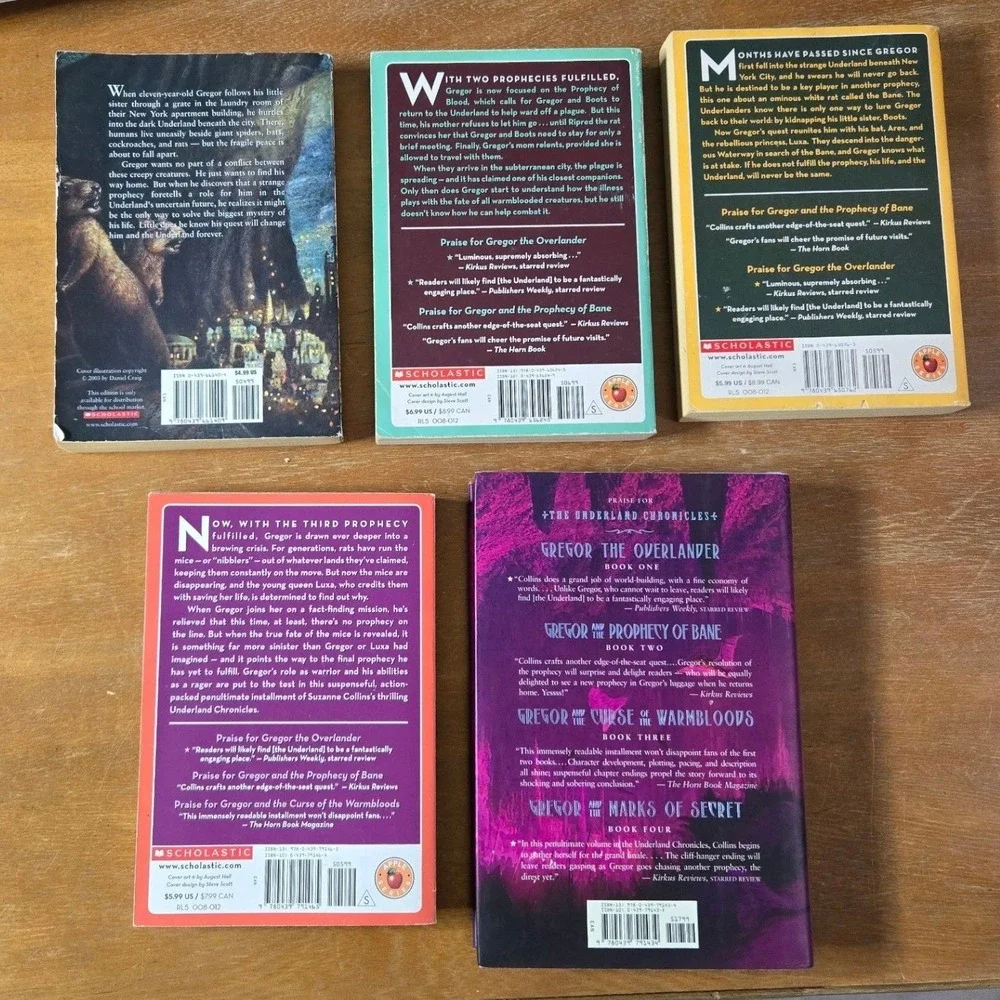 Scholastic Underland Chronicles 5-Book Set Kids Suzanne Collins PB & HC Books